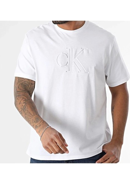 Ss 20S Ck Deboss Mono Graphıc Te Erkek Beyaz T-Shirt LV04RC824G-YAA fiyatları