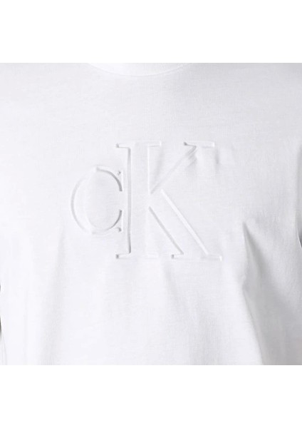 Ss 20S Ck Deboss Mono Graphıc Te Erkek Beyaz T-Shirt LV04RC824G-YAA fırsatları