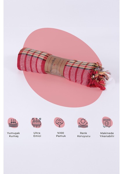 %100 Pamuk Kırmızı Hamam Peştemali 10'lu - 80 x 160 cm fırsatları