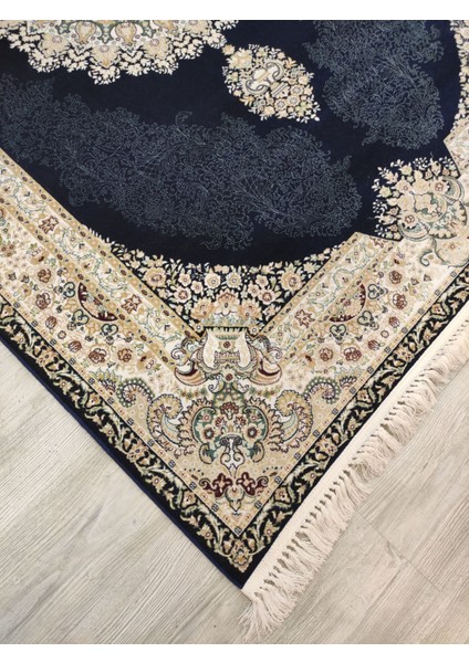 Hanzade, Osmanlı Melodi Ipeksi Yün Tuşeli Triko Akrilik Saraylı Oturma Odası ve Salon Halısı