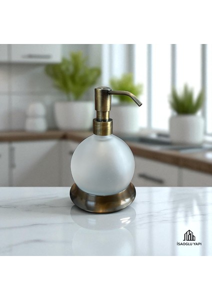 Isaoğlu Yapı Antik Gold Sabunluk Pirinç Sıvı Sabunluk Özel Seri Sabunluk Eskitme Gold