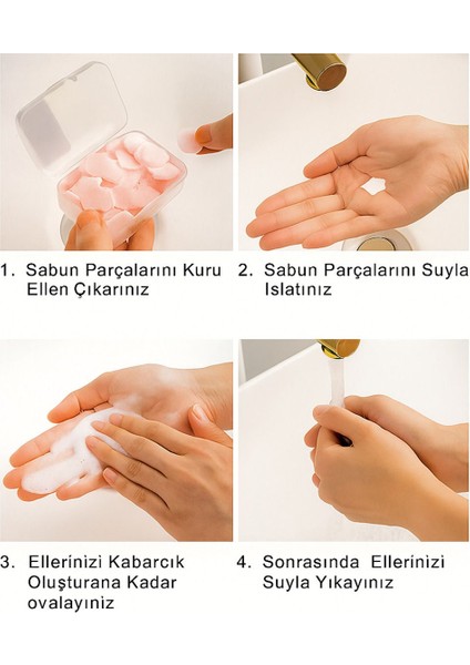Sihirli Sabun 4 Lü 400 Yaprak Pembe - Beyaz - Sarı - Mavi