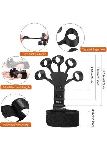Parmak Güçlendirme Direnç Bandı Finger Exerciser Gri fiyatları