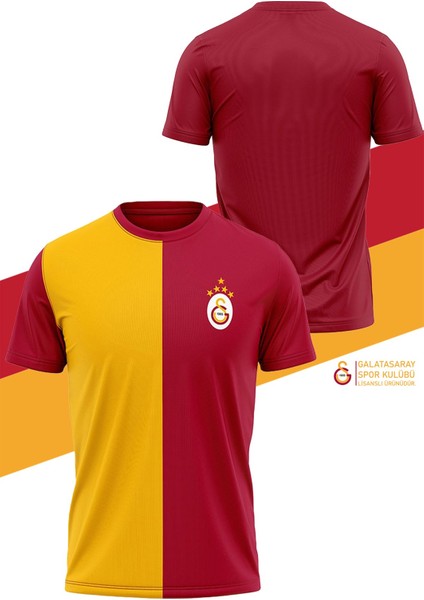 Orijinal Lisanslı 5 Yıldızlı Sarı Kırmızı Erkek T-Shirt
