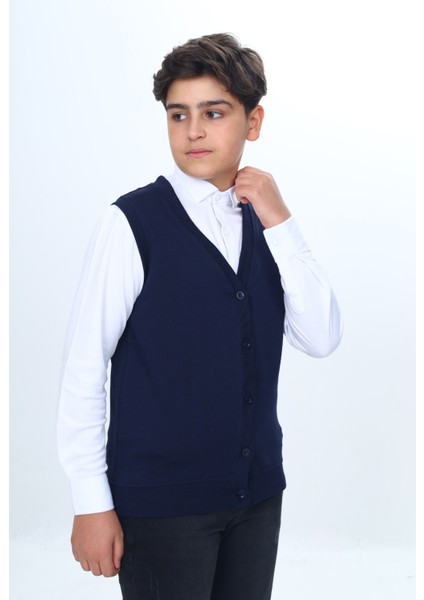 Erkek Çocuk Okul Düğmeli Yelek modelleri