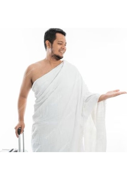Tawlu Pamuklu Yetişkin Ihram Seti |cuzdanlı Kemer Hediyeli |100 x 220 | Organik | 2 Parça | Kutulu | modelleri