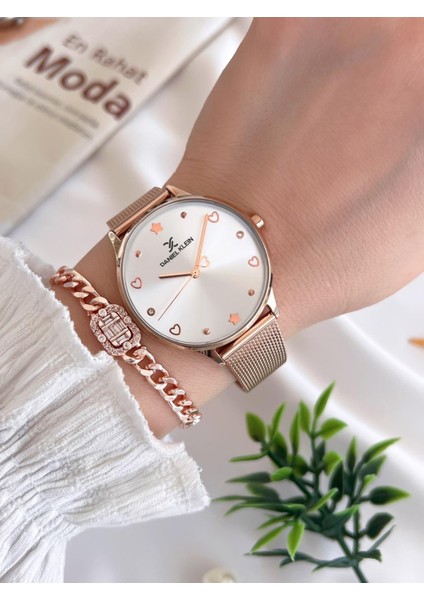 Çelik Kordon 3 Atm Suya Dayanıklı Özel Tasarım Kadın Kol Saat+Bileklik VS.BLKT.0449 fiyatları