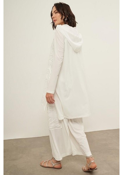 24SS58295 Beys Desıgn Kapşonlu Tunik modelleri