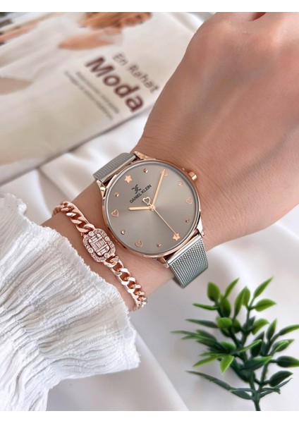 Çelik Kordon 3 Atm Suya Dayanıklı Özel Tasarım Kadın Kol Saat+Bileklik VS.BLKT.0448 fiyatları