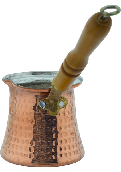 Ludıa Ahşap Saplı El Yapımı Dövme Bakır Cezve No4 Kahve Cezvesi fırsatları