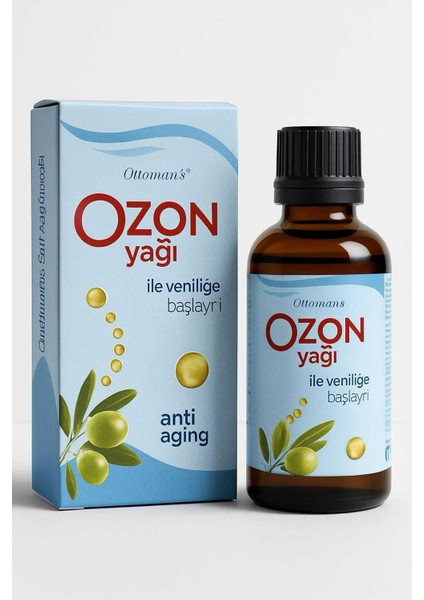 Doğal Ozon Yağı – 50 ml Ozonlanmış Zeytinyağı Cilt Bakım Serumu