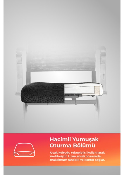 Ergolife Sit Air Toplantı Sandalyesi | Tekerlekli, Fileli, Siyah, Çalışma Koltuğu -572.5F.1.662 modelleri