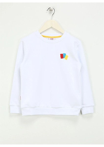 Haribo Beyaz Kız Çocuk Bisiklet Yaka Sweatshirt HRBTXT300 fiyatları