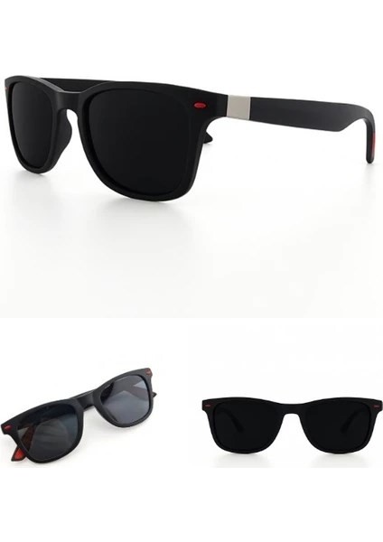 Uv 400 Korumalı Polarize Çerçeve kırmızı Detay şık Stil Unisex Güneş Gözlüğü Metal Menteşeli Gözlük fırsatları