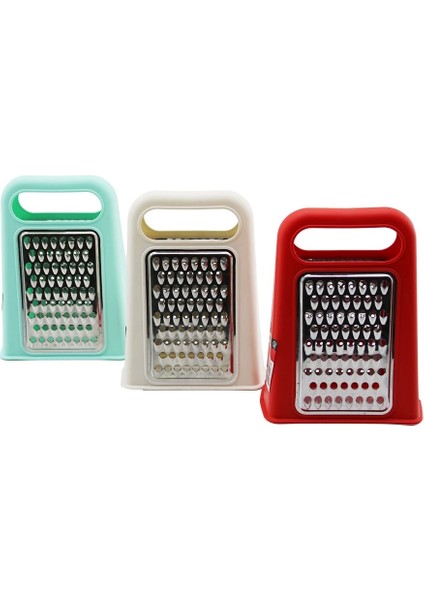 Piramit Metal Mutfak Rendesi Çift Yönlü Renkli Plastik Üstten Tutmalı (5047)