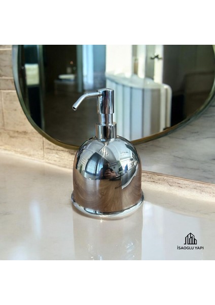 Isaoğlu Yapı Sıvı Sabunluk Silver Gümüş Özel Seri Sabunluk Pirinç Malzeme
