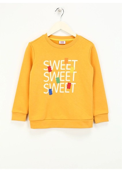 Haribo Hardal Kız Çocuk Bisiklet Yaka Kabartma Sweatshirt HRBTXT306 fiyatları