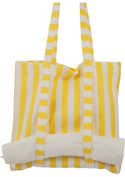 Peppythings Sarı Koko 3'li Set (Bez Çanta - 3'lü Kese - Makyaj Çantası)