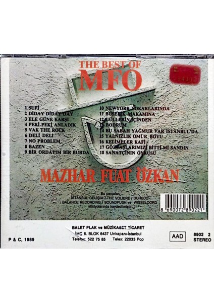 Dikkat CD Mfö – The Best Of Mfö CD