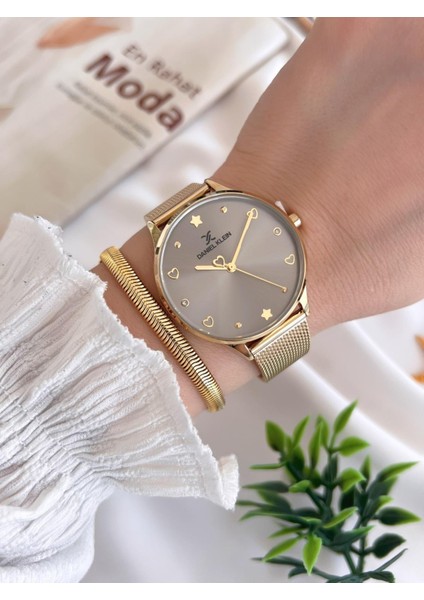 Çelik Kordon 3 Atm Suya Dayanıklı Özel Tasarım Kadın Kol Saat+Bileklik VS.BLKT.0450 fiyatları