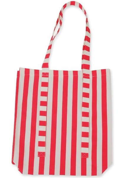Peppythings Kırmızı Lily 3'li Set (Bez Çanta - 3'lü Kese - Makyaj Çantası)