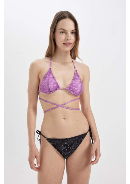 Regular Fit Şal Desenli Bikini Üstü-Fall in Love C3176AX24SM fırsatları
