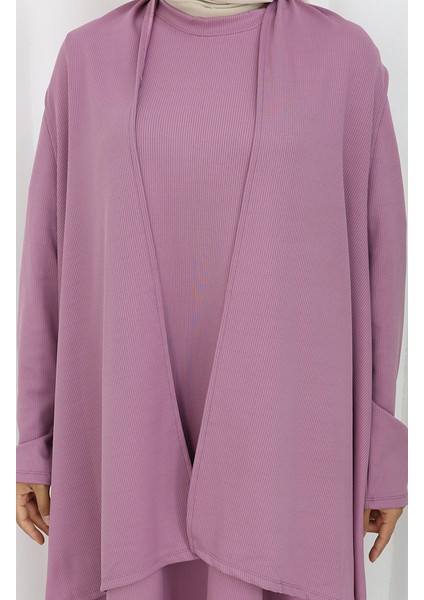 Büyük Beden Yelek Elbise Ikili Takım 6370-05 Gül Kurusu fırsatları