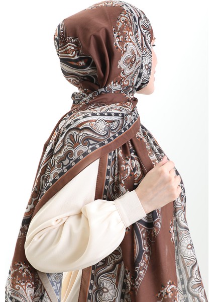 Karaca Desenli Cotton Şal 82002-02 Kahverengi Siyah fiyatları