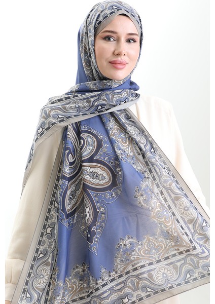 Karaca Desenli Cotton Şal 82002-11 Vizon Mor