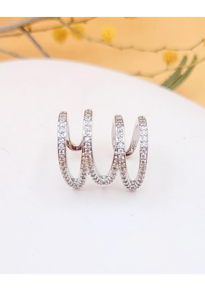 Taşlı Sarmal Earcuff Silver Küpe fiyatları