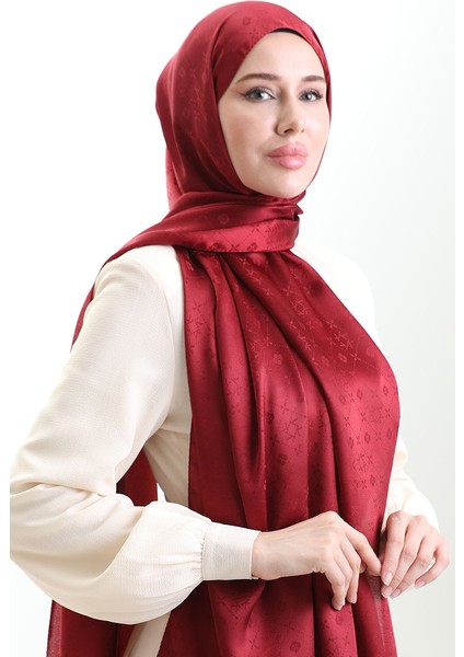 Karaca Jakarlı Şal 81097-05 Bordo