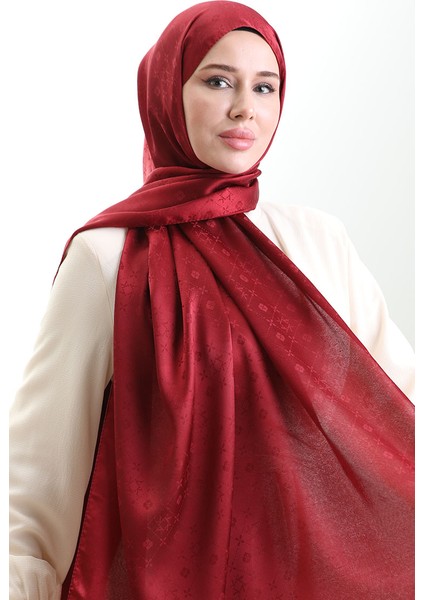 Karaca Jakarlı Şal 81097-05 Bordo
