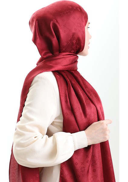 Karaca Jakarlı Şal 81097-05 Bordo