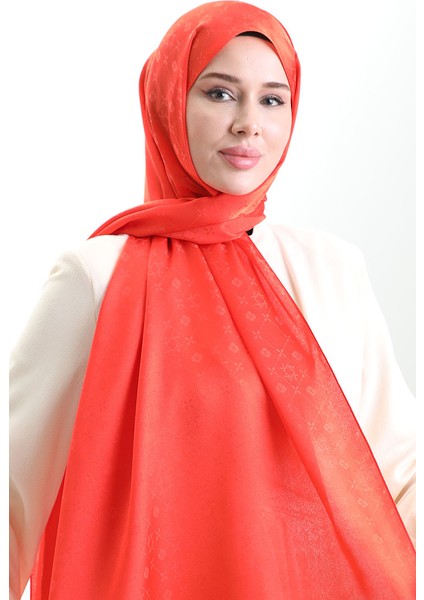 Karaca Jakarlı Şal 81097-08 Oranj