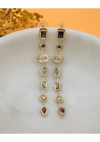 Liora Sallantılı Taşlı Gold Küpe fiyatları