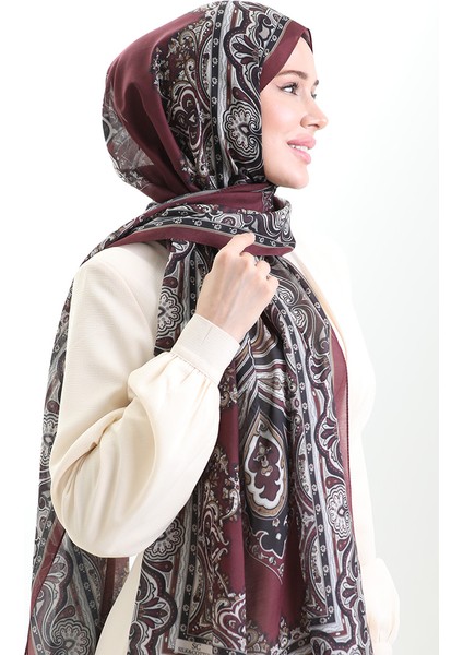 Karaca Desenli Cotton Şal 82002-03 Bordo Siyah fiyatları