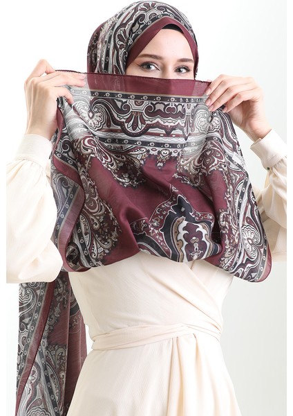 Karaca Desenli Cotton Şal 82002-03 Bordo Siyah fırsatları