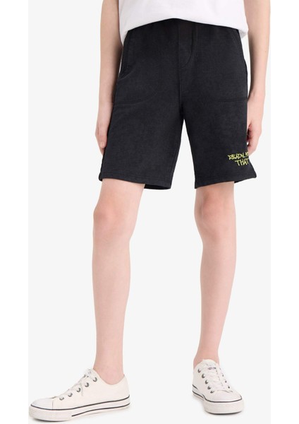 Erkek Çocuk Beli Lastikli Baskılı Şort C6286A824HS