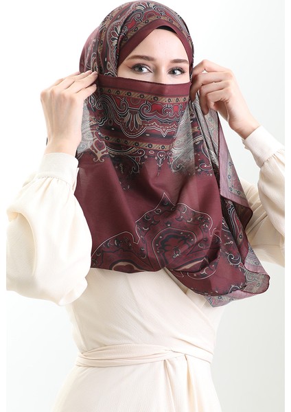 Karaca Desenli Cotton Şal 82002-10 Bordo Gold fırsatları