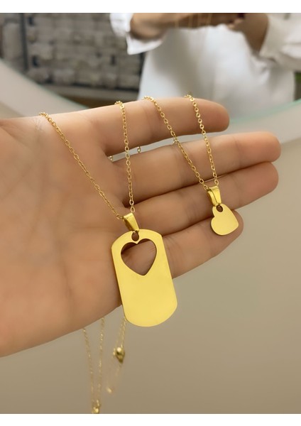 Çelik Isim Yazılan Kişiye Özel Arkadaşlık Kolyesi Çift Gönderilir modelleri