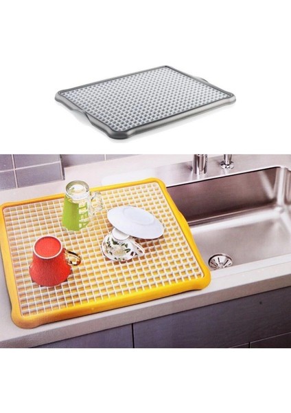 Pratik Lavabo Tezgah Üstü Bulaşık Kurutmalığı Süzmatik 22X40 cm (5047) fiyatları