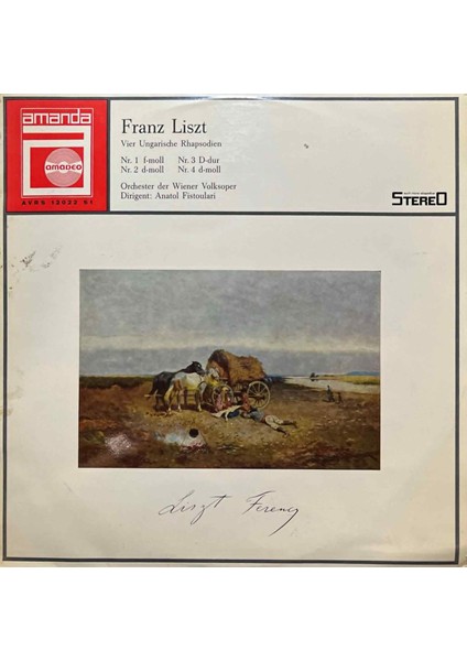 Franz Liszt Vier Ungarische Rhapsodien Classic Lp Plak