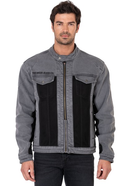 Silver Ice Korumalı File Motosiklet Kot Montu Erkek modelleri