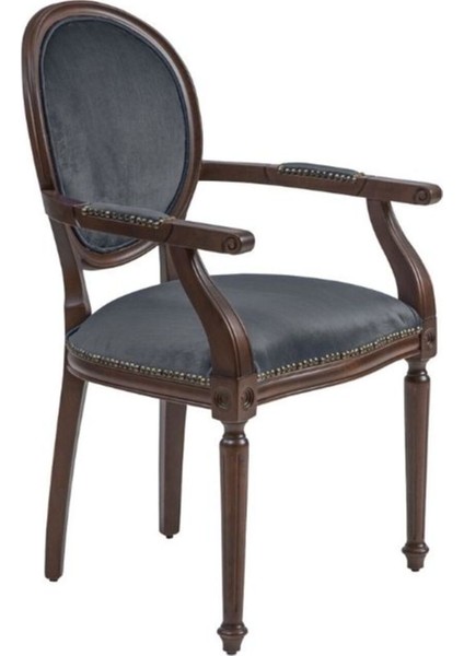 Madalyon Kolçaklı Ahşap Klasik Sandalye