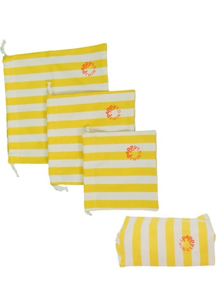 Peppythings Sarı Koko 2'li Set (3'lü Kese - Makyaj Çantası)