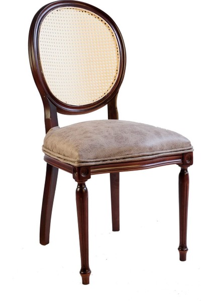 Madalyon Hazeranlı Ahşap Sandalye