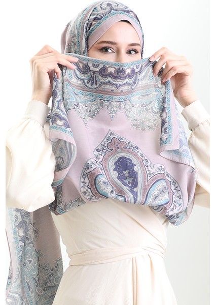 Karaca Desenli Cotton Şal 82002-07 Pudra Mavi fırsatları