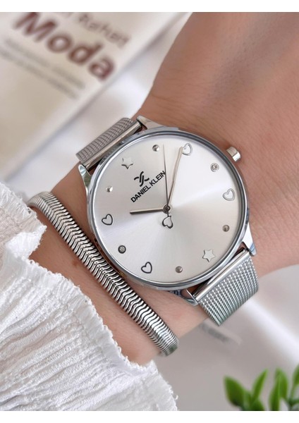 Çelik Kordon 3 Atm Suya Dayanıklı Özel Tasarım Kadın Kol Saat+Bileklik VS.BLKT.0447