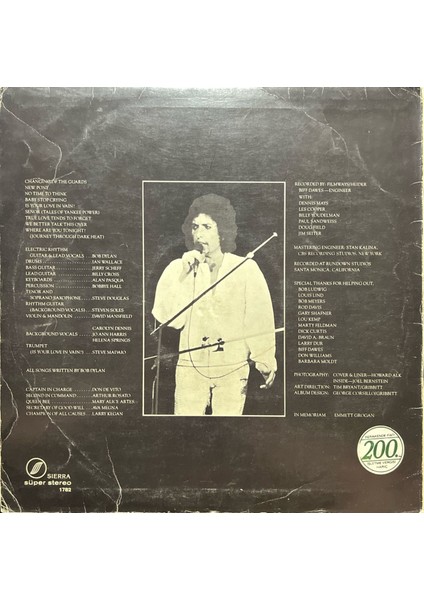 Bob Dylan Street Legal Lp Plak fiyatları