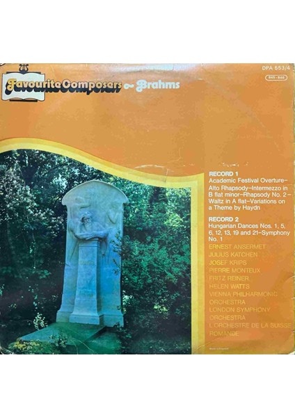 Brahms Academıc Festival Overture Double Classic Lp Plak